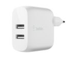 Carregador Doméstico Belkin Wcb002Vfw.h Doble Usb-A Boost Charge 12Wx2. Cor branco.
