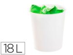 Cesto de Papéis Archivo 2000 ecogreen plástico 100% reciclável. Capacidade 18 litros, cor branco pastel