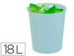 Cesto de Papéis Archivo 2000 ecogreen plástico 100% reciclável. Capacidade 18 litros, cor azul pastel
