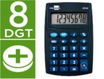 Calculadora de Bolso Liderpapel Xf02, formato:  99X64X9 mm., 8 dígitos a pilhas, cor azul.