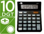 Calculadora de Secretária Liderpapel Xf20, formato: 127X105X24 mm., 10 dígitos, solar e pilhas. Cor preto.