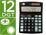 Calculadora de Secretária Liderpapel Xf30, formato: 190X140X25 mm., 12 dígitos, taxas, solar e pilhas. Cor preto.