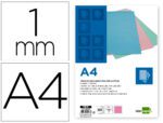 Capa de Encadernação Liderpapel cartão. Formato A4 de 1 mm. Cor rosa, pack de 50 unidades.