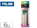 Lápis de Cor Milan Sunset, mina grossa 3,5 mm. Caixa com 6 unidades cores sortidas.