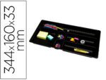 Bandeja Organizadora Q-Connect de gavetas, cor preto, medidas 344X160X33 mm.