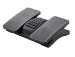 Apoio de Pés plástico Q-Connect, ajustável direita e esquerda. Duas alturas, efeito massagem, formato 430X320X110 mm.