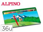 Lápis de Cor Alpino. Caixa metálica 36 cores sortidas.