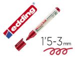 Marcador Permanente Edding 21 Ecoline 90% reciclado, ponta redonda 1,5-3 mm. Recarregável, cor vermelho.