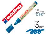 Marcador Edding 28 para quadro branco, ecoline 90% reciclado, ponta redonda 1,5-3 mm. Recarregável, cor azul.