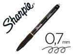 Esferográfica Sharpie retrátil tinta gel, ponta 0,7 mm. Cor preto.