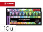 Marcador Fluorescente Stabilo Boss 70 Arty Line cores Frios. Estojo cartão de 10 unidades.