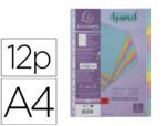 Separador Exacompta Aquarel Cartolina Lustrada Conjunto De 12 Separadores Din A4 Cores Pastel