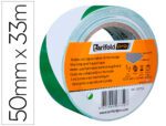 Fita Adesiva Tarifold segurança para marcação e sinalização de chão, medida 33 Mt. X 50 mm. cor branco/verde.