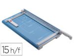 Guilhotina de Alavanca Dahle 534 com base metálica. Formato A3, capacidade de corte 15 folhas.