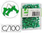 Alfinetes de Sinalização. Cor verde. Caixa com 100 unidades.