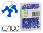 Alfinetes de Sinalização. Cor azul. Caixa com 100 unidades.