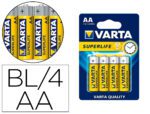 Pilha Varta Superlife Aa Tipo Lr-6 Blister De 4 Unidades