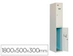Cacifo Metálico Simonlocker. Com duas portas com fechadura. Respiro e caixilho para etiquetas. Cor cinza. Tamanho/cinza. Tamanho 1800X500X300 mm.
