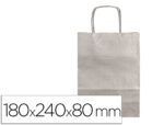 Saco De Papel Q-Connect Kraft Prata Xs Com Asa Torcida 180X240X80 Mm