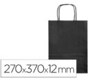 Saco De Papel Q-Connect Celulose Preto M Com Asa Torcida 270X370X12 Mm