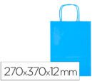 Saco De Papel Q-Connect Celulose Celeste M Com Asa Torcida 270X370X12 Mm