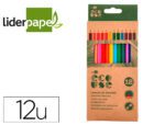 Lápis de Cor Liderpapel ecouse. Caixa com 12 cores sortidas com certificado Fsc.