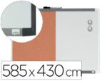Quadro Branco Nobo Magnetico Com Tabuleiro De Cortica 58,5X43 Cm