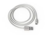 Cabo Groovy Usb-A a Micro Usb. Comprimento 1 metro. Cor branco.