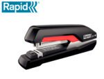 Agrafador Rapid S17 Fullstrip plástico. Capacidade 30 folhas. Usa agrafes 24/6 e 26/6. Cor preto/vermelho