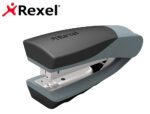 Agrafador metálico verticalRexel Center. Capacidade 25 folhas. Usa agrafes 22/6-24/6 e 26/6. Cor preto/prata.