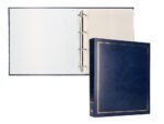 Álbum Fotos Liderpapel argolas série Classic. Contém 20 folhas. Cor azul.