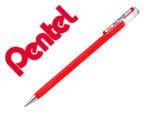 Roller Gel Pentel K110 Mattehop, cor vermelho, ponta de 1 mm.