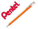 Roller Gel Pentel K110 Mattehop, cor laranja, ponta de 1 mm.
