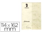 Envelope Rossler Coloretti C6. Cor mármore creme. Formato 114X162 mm. Pack de 5 unidades.
