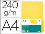 Classificador em Cartolina Liderpapel, formato A4. Pestana superior, gramagem 240G/M2, cor amarelo.