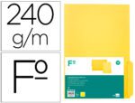 Classificador em Cartolina Liderpapel, formato fólio. Pestana superior, gramagem 240G/M2, cor amarelo.