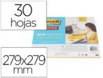 Bloco de Notas Adesivas Post-It Super Sticky. Com 30 folhas. Formato 279X279 mm. Cor amarelo.