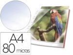 Bolsa Catálogo/Mica polipropileno Durable Premium. 80 microns. Cristal com borda. Formato A4. Bolsa de 10 unidades. Cor vermelho.