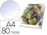 Bolsa Catálogo/Mica polipropileno Durable Premium. 80 microns. Cristal com borda. Formato A4. Bolsa de 10 unidades. Cor azul.
