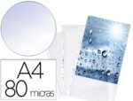 Bolsa Catálogo/Mica polipropileno Durable Premium. 80 microns. Cristal com borda. Formato A4. Bolsa de 100 unidades.