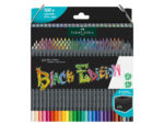 Lápis de Cor Faber Castell Black edition. Suporte de 100 unidades, cores sortidas.