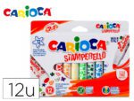 Marcador Carioca Stamperello, caixa 12 unidades, cores sortidas.