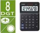 Calculadora de Secretária Casio Ms-8F, 8 dígitos, Tax +/-, cor preto.