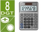 Calculadora de Secretária Casio Ms-80F, 8 dígitos, Tax +/-, cor prata.