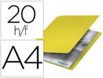 Capa Catálogo Leitz recycle, formato A4, com 20 bolsas em polipropileno. Cor amarelo.
