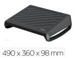 Apoio de Pés Fellowes Breyta, 3 ajustes de altura, 100% reciclável, formato 490X360X98 mm. Cor preto.