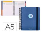 Agenda Escolar Antartik Ano 24-25. Coleção minimal. Cor azul. Dia página A5.