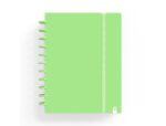 Caderno Carchivo Ingeniox Foam, formato A4, com 80 folhas, quadrículado. Capa cor verde pastel.