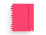 Caderno Carchivo Ingeniox Foam, formato A5, com 80 folhas, quadrículado. Capa cor vermelho.