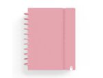 Caderno Carchivo Ingeniox Foam, formato A5, com 80 folhas, quadrículado. Capa cor rosa pastel.